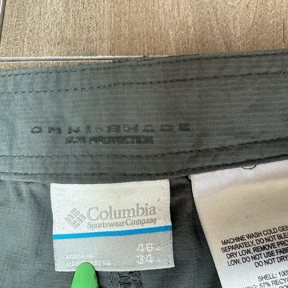 Columbia Hiking Pants Mens 46x32 Outdoor Lightweight Camping Gray - Picture 4 of 5